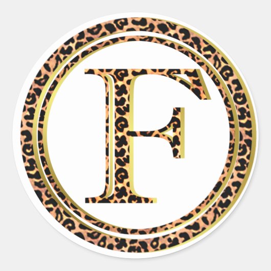 luipaard F Ronde Sticker (Voorkant)