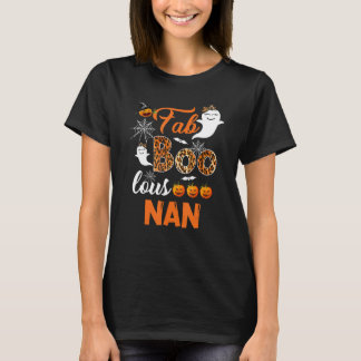 Luipaard Fab Boo Lous Nan Griezelige Halloween Kos T-shirt