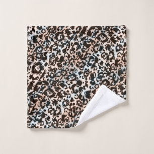 luipaard, fashioneerbaar, gevlekt, bruin, beige, h bad handdoek