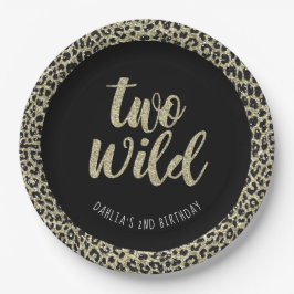 Luipaard Feestbord Twee Wild Papieren Bordje