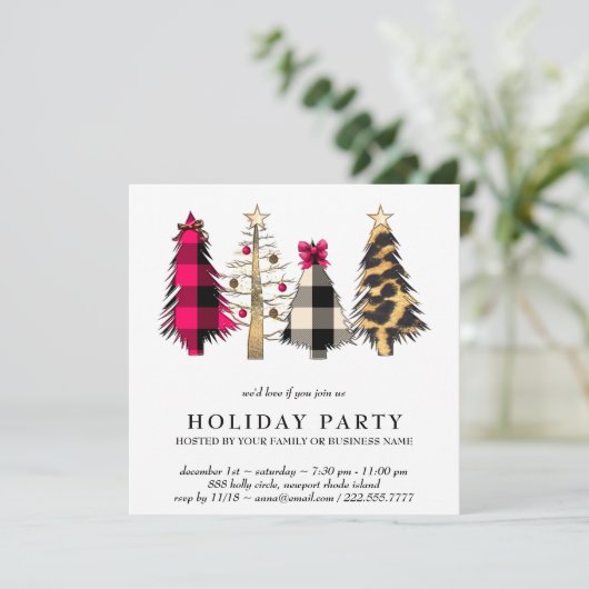 *~* Luipaard FOTO Fun AP20 Kerstfeest Kaart (Staand voorkant)