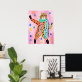 Luipaard geboren om wild kind kamer poster (Thuiskantoor)