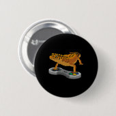 Luipaard Gecko Bearded Dragon Gift Kinder Cool Gam Ronde Button 5,7 Cm (Voorkant /achterkant)