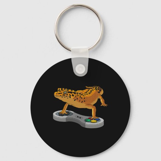 Luipaard Gecko Bearded Dragon Gift Kinder Cool Gam Sleutelhanger (Voorkant)