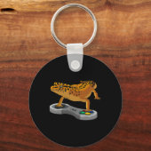 Luipaard Gecko Bearded Dragon Gift Kinder Cool Gam Sleutelhanger (Voorkant)
