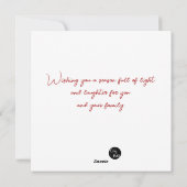 Luipaard Gecko Vrolijk Kerstfeest Feestdagenkaart (Achterkant)