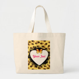 Luipaard Gedrukte Heard en Butterfly Grote Tote Bag