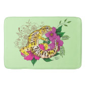 Luipaard Geel Gecko Groen Badmat (Voorkant)