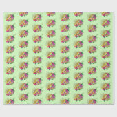 Luipaard Geel Gecko Groen Cadeaupapier (Vlak)