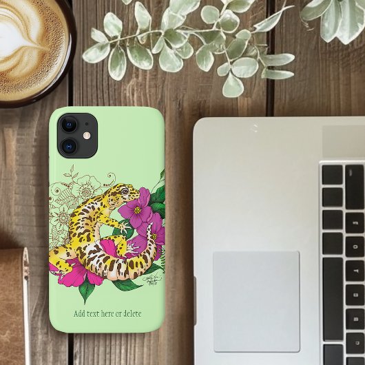 Luipaard Geel Gecko Groen Case-Mate iPhone Case