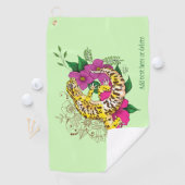 Luipaard Geel Gecko Groen Golfhanddoek (Insitu)
