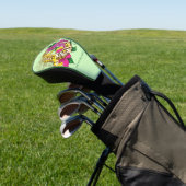 Luipaard Geel Gecko Groen Golfheadcover (Insitu)
