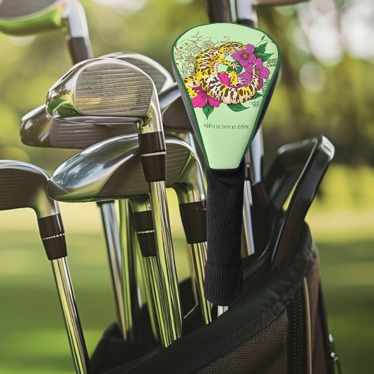 Luipaard Geel Gecko Groen Golfheadcover