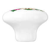 Luipaard Geel Gecko Groen Keramische Knop (Zijkant)