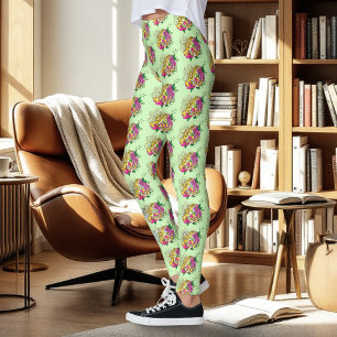 Luipaard Geel Gecko Groen Leggings