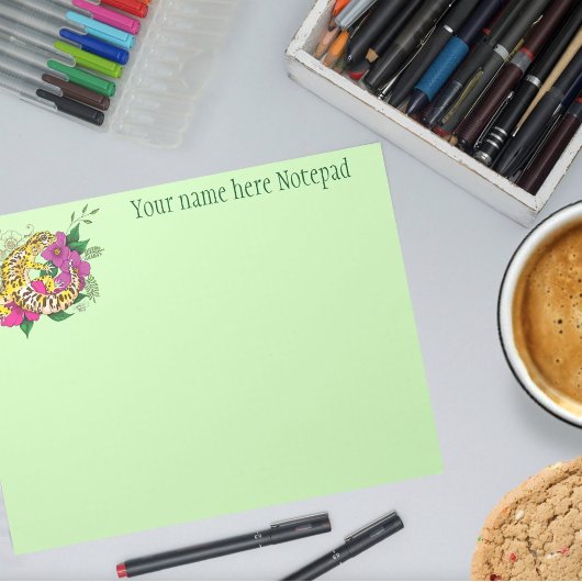 Luipaard Geel Gecko Groen Notitieblok