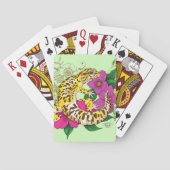 Luipaard Geel Gecko Groen Pokerkaarten (Achterkant)