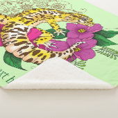 Luipaard Geel Gecko Groen Sherpa Deken (3/4)