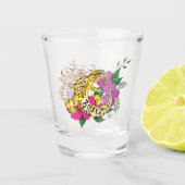 Luipaard Geel Gecko Groen Shot Glas (Voorkant)