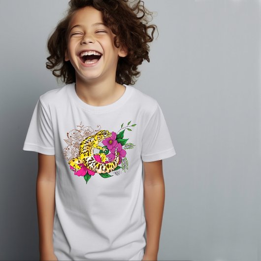 Luipaard Geel Gecko Groen T-shirt