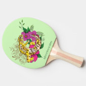 Luipaard Geel Gecko Groen Tafeltennisbatje (Zijkant)