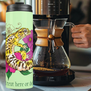 Luipaard Geel Gecko Groen Thermosbeker
