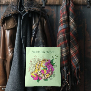 Luipaard Geel Gecko Groen Tote Bag