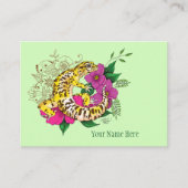 Luipaard Geel Gecko Groen Visitekaartje (Voorkant)