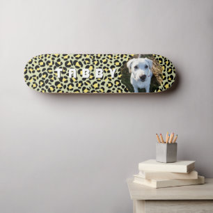 Luipaard Geel Zwart Hond Foto Persoonlijk Skateboard