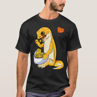 Luipaard gekko eten Ramen T-shirt