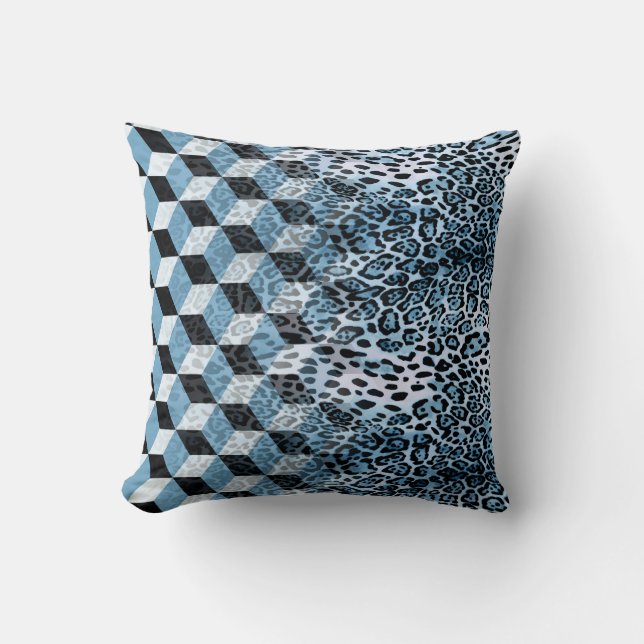Luipaard geometrisch, dierlijke huid ontwerp. kussen (Voorkant)