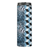 Luipaard geometrisch, dierlijke huid ontwerp. thermosbeker (Achterkant)