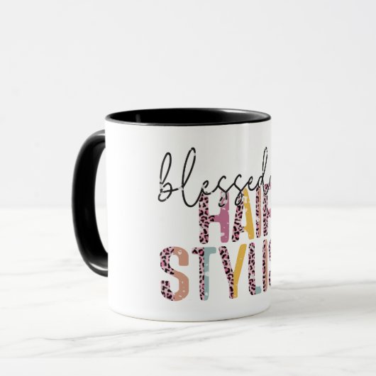 Luipaard gezegend Haarstylist Mok (Voorkant links)