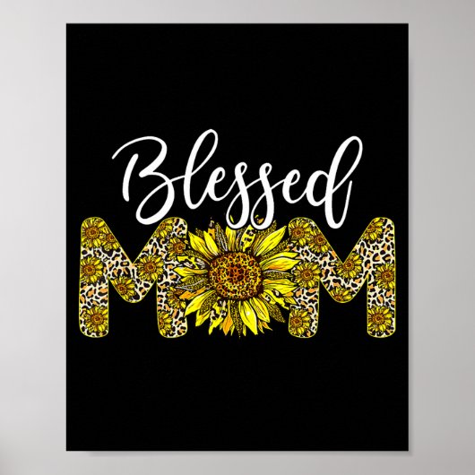 Luipaard gezegende moeder zonnebloem moeder leven poster (Voorkant)