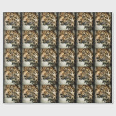 Luipaard gezicht cadeaupapier (Vlak)