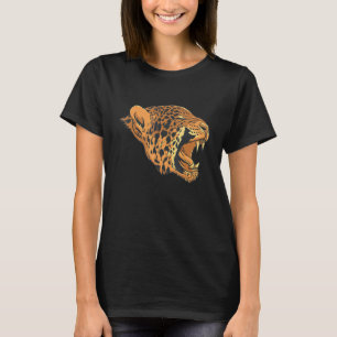 Luipaard Gezicht Hoofd Jaguars Cheetahs Grote Kat T-shirt