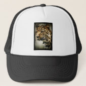 Luipaard gezicht trucker pet (Voorkant)