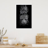 Luipaard Gezichten Print Zwart en Wit Wilde Dieren (Keuken)