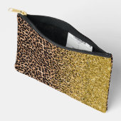 Luipaard glam gouden sprankeling etui (Open)
