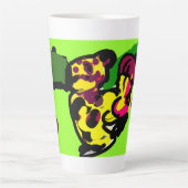 Luipaard glans latte mok (Voorkant)