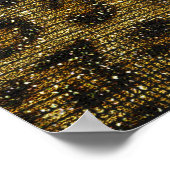 Luipaard Glitter Lovertjes Glam Feest Poster Banne (Hoek)