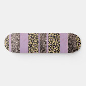 Luipaard Glitter Strepen Glam 1 Persoonlijk Skateboard (Horizontaal)