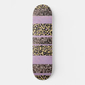 Luipaard Glitter Strepen Glam 1 Persoonlijk Skateboard (Voorkant)