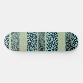 Luipaard Glitter Strepen Glam 2 Persoonlijk Skateboard (Horizontaal)