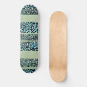 Luipaard Glitter Strepen Glam 2 Persoonlijk Skateboard (Voorkant)