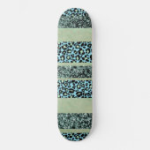 Luipaard Glitter Strepen Glam 2 Persoonlijk Skateboard (Voorkant)