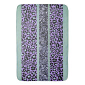 Luipaard Glitter Strepen Glam 3 Badmat (Voorkant Verticaal)