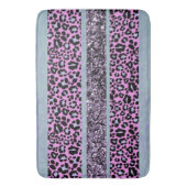 Luipaard Glitter Strepen Glam 4 Badmat (Voorkant Verticaal)