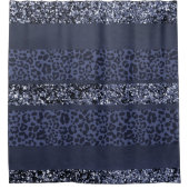 Luipaard Glitter Strepen Glam 5 Douchegordijn (Voorkant)