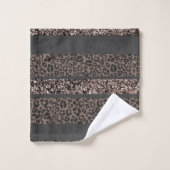 Luipaard Glitter Strepen Glam 6 Bad Handdoek (Wasdoekje)